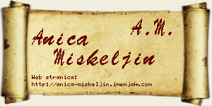 Anica Miškeljin vizit kartica